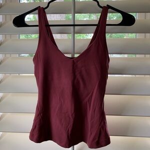 Dark Red Full Length Align Tank